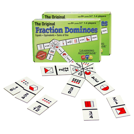 LEARNING ADVANTAGE The Original Fraction Dominoes, PK2 4080